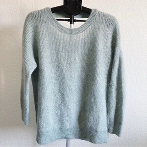 COS Mohair & Wool Blend Crewneck Sweater Ribbon Back Detail